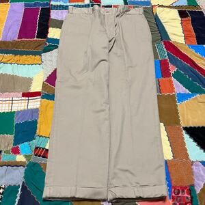 Vintage Bills Khakis Red Blanket Lined Beige Dress Pants 36Wx29L